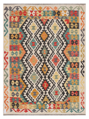 Maimana Afghanistan Kilim Accent Rug - 204 x 151 cm