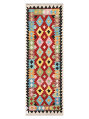 Maimana Afghanistan Kilim Runner Rug - 242 x 82 cm