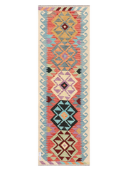 Maimana Afghanistan Kilim Runner Rug - 249 x 80 cm