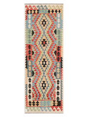 Maimana Afghanistan Kilim Runner Rug - 242 x 85 cm