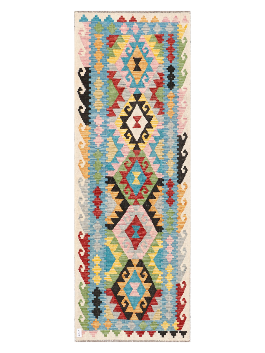 Maimana Afghanistan Kilim Runner Rug - 243 x 85 cm