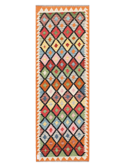 Maimana Afghanistan Kilim Runner Rug - 246 x 84 cm