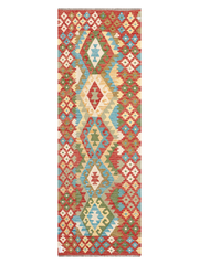 Maimana Afghanistan Kilim Runner Rug - 257 x 86 cm