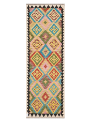 Maimana Afghanistan Kilim Runner Rug - 247 x 83 cm