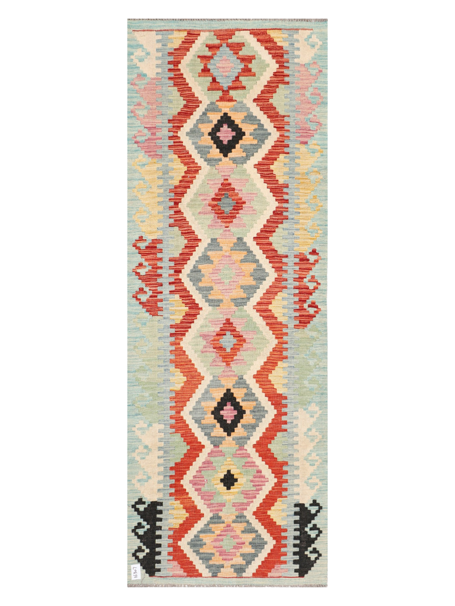 Maimana Afghanistan Kilim Runner Rug - 233 x 82 cm