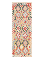 Maimana Afghanistan Kilim Runner Rug - 242 x 87 cm