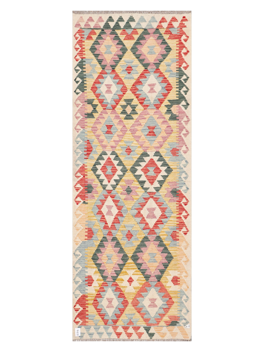 Maimana Afghanistan Kilim Runner Rug - 242 x 87 cm