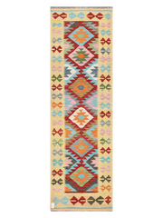 Maimana Afghanistan Kilim Runner Rug - 259 x 79 cm