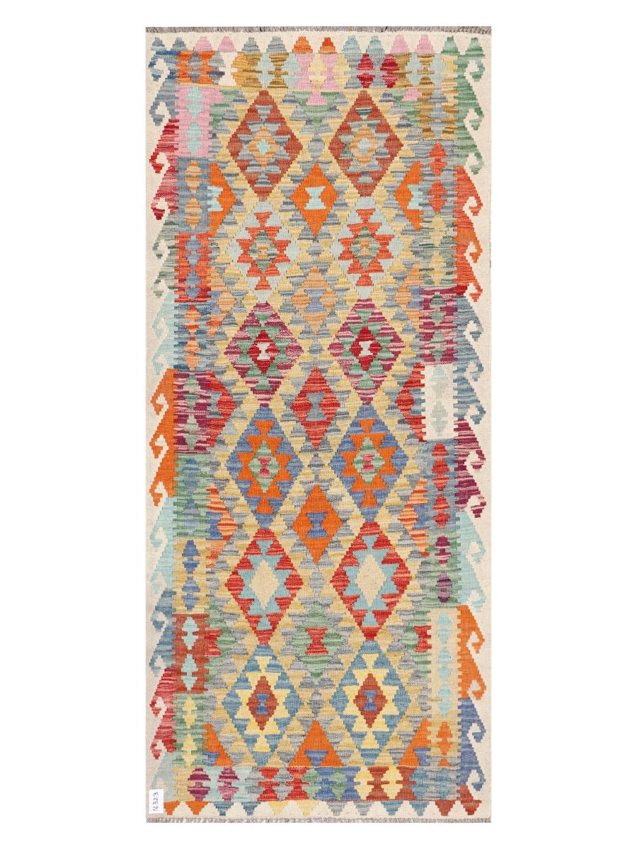 Maimana Afghanistan Kilim Runner Rug - 205 x 89 cm