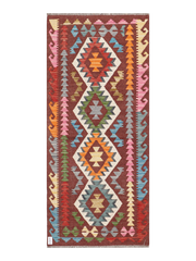 Maimana Kilim Runner - 190 × 83 cm (6'3" x 2'9")