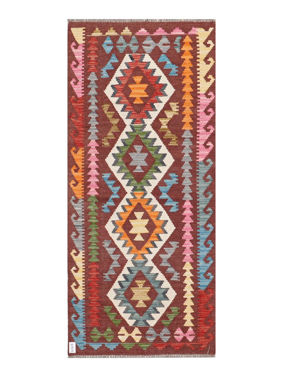 Maimana Kilim Runner - 190 × 83 cm (6'3" x 2'9")