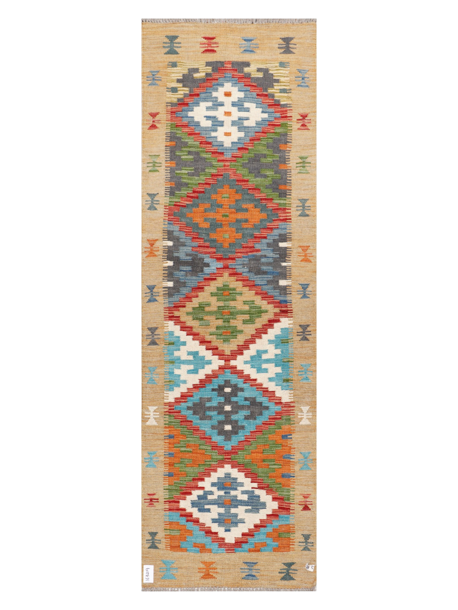 Maimana Afghanistan Kilim Runner Rug - 210 x 64 cm