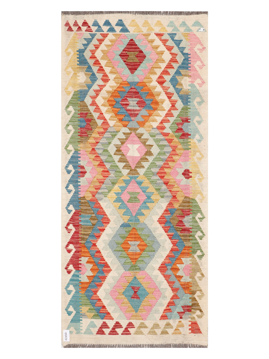 Maimana Afghanistan Kilim Runner Rug - 197 x 86 cm