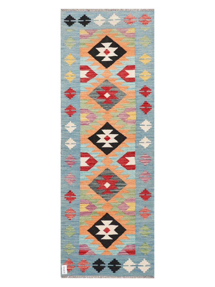 Maimana Afghanistan Kilim Runner Rug - 198 x 69 cm