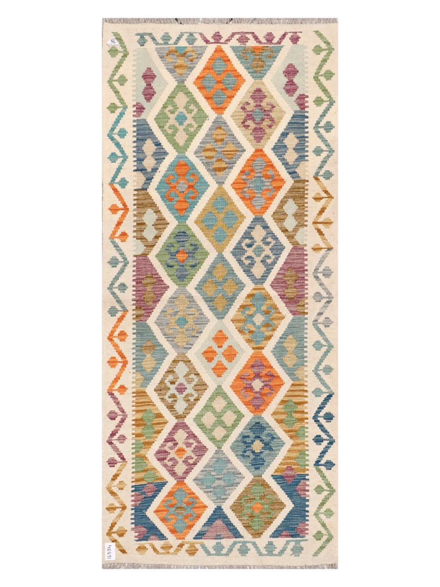 Maimana Afghanistan Kilim Runner Rug - 201 x 86 cm