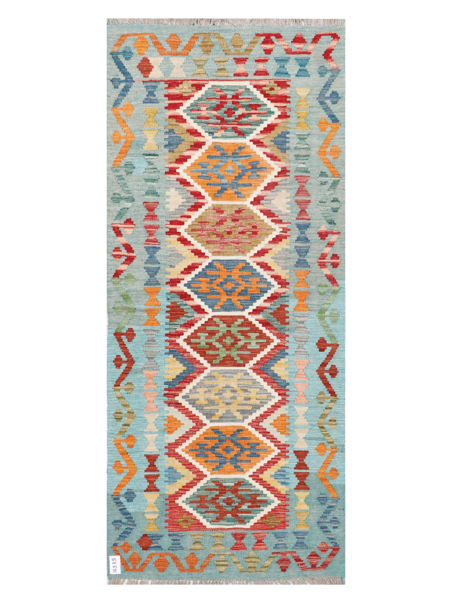Maimana Afghanistan Kilim Runner Rug - 197 x 83 cm