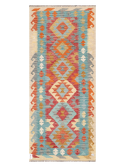 Maimana Afghanistan Kilim Runner Rug - 196 x 83 cm