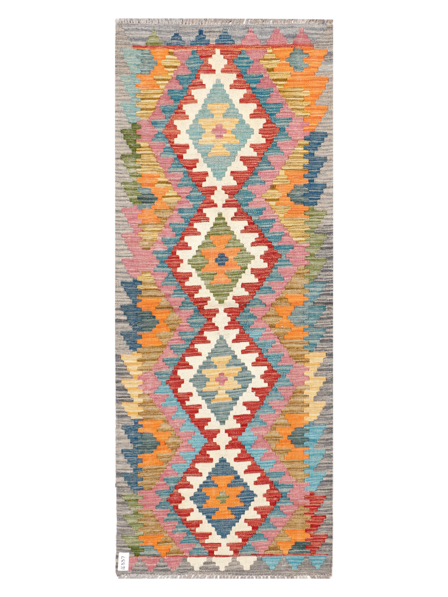 Maimana Afghanistan Kilim Runner Rug - 193 x 75 cm