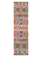 Maimana Afghanistan Kilim Runner Rug - 290 x 80 cm