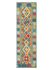 Maimana Afghanistan Kilim Runner Rug - 293 x 83 cm