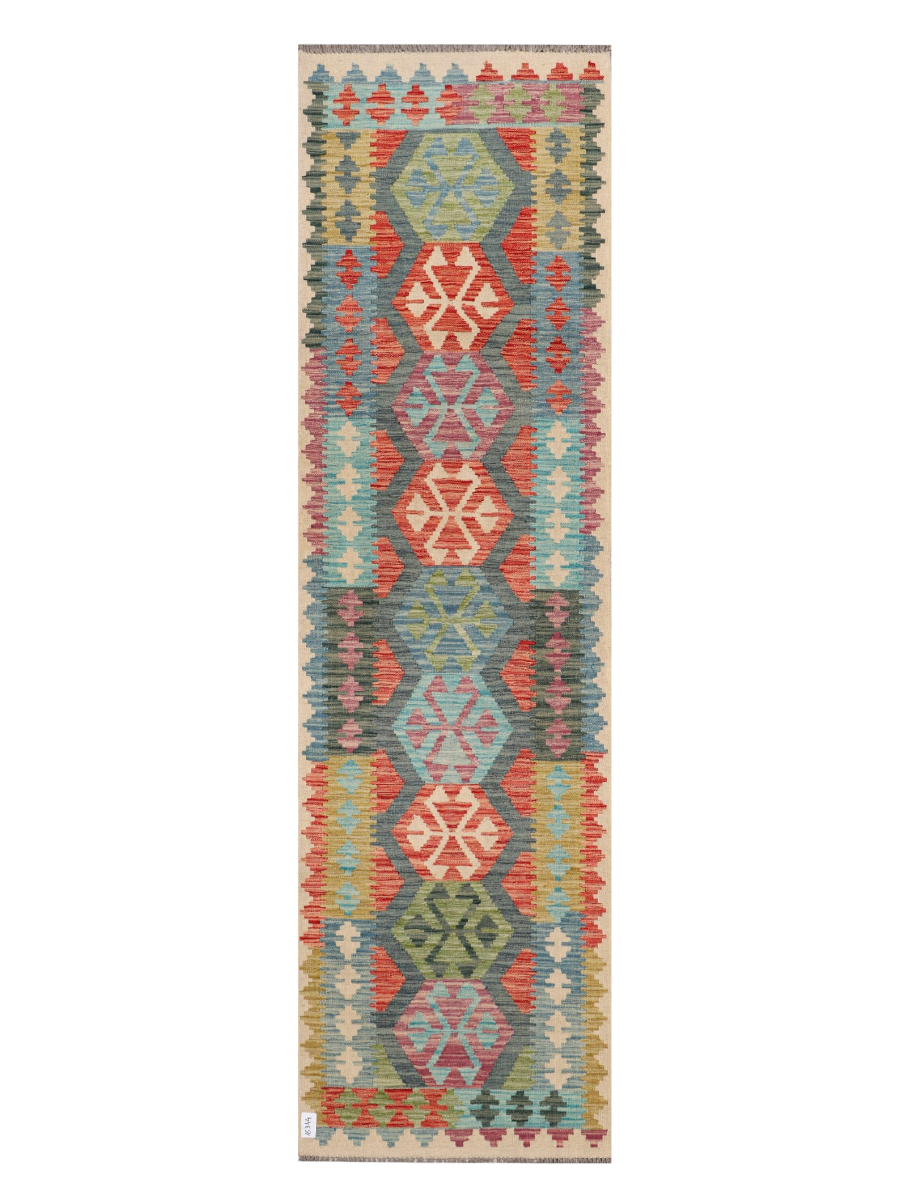 Maimana Afghanistan Kilim Runner Rug - 290 x 81 cm