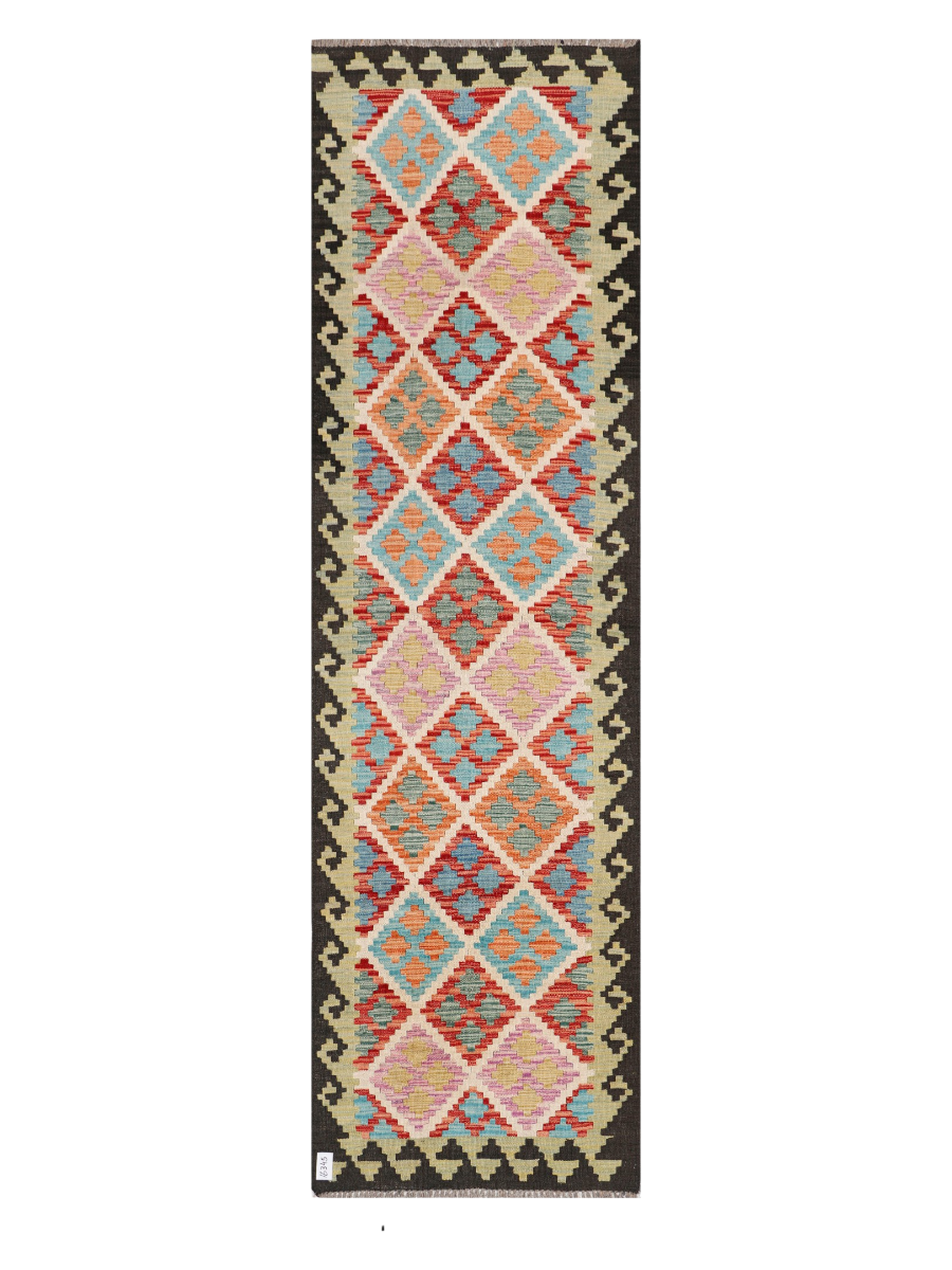 Maimana Afghanistan Kilim Runner Rug - 285 x 81 cm