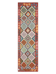 Maimana Afghanistan Kilim Runner Rug - 289 x 83 cm