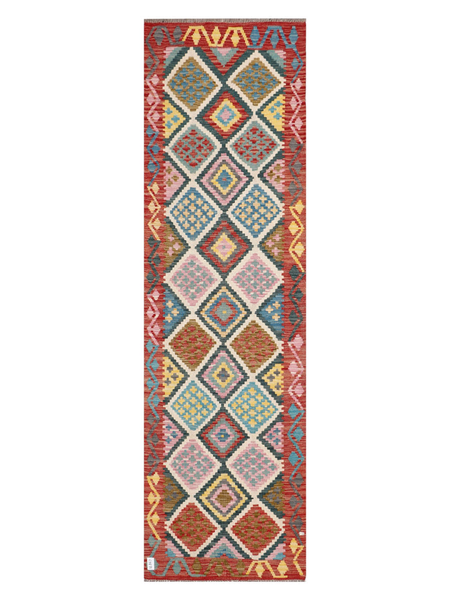 Maimana Afghanistan Kilim Runner Rug - 289 x 83 cm
