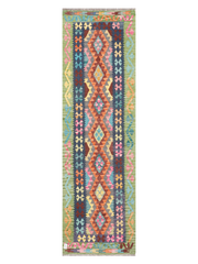 Maimana Afghanistan Kilim Runner Rug - 298 x 88 cm