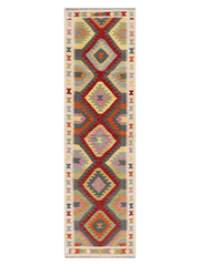 Maimana Afghanistan Kilim Runner Rug - 302 x 86 cm
