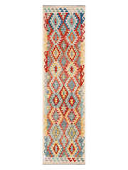 Maimana Afghanistan Kilim Runner Rug - 292 x 78 cm
