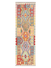 Maimana Afghanistan Kilim Runner Rug - 285 x 91 cm