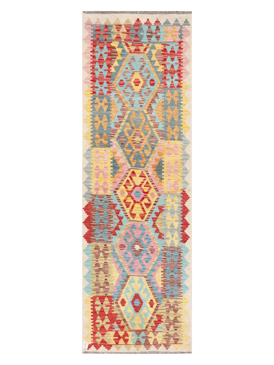 Maimana Afghanistan Kilim Runner Rug - 285 x 91 cm