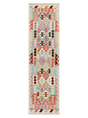Maimana Afghanistan Kilim Runner Rug - 296 x 83 cm