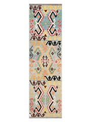 Maimana Afghanistan Kilim Runner Rug - 288 x 83 cm