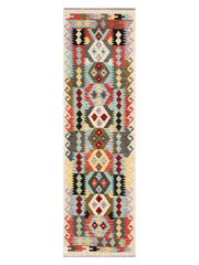 Maimana Afghanistan Kilim Runner Rug - 291 x 84 cm