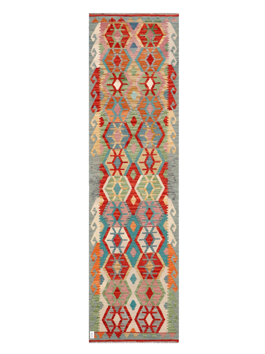 Maimana Afghanistan Kilim Runner Rug - 296 x 81 cm