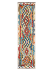 Maimana Afghanistan Kilim Runner Rug - 303 x 82 cm