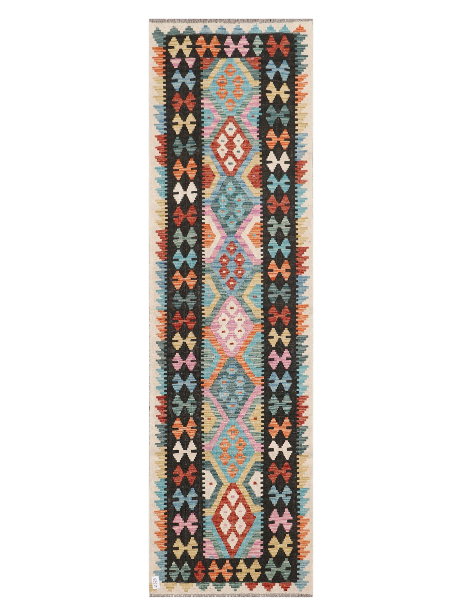 Maimana Afghanistan Kilim Runner Rug - 293 x 83 cm