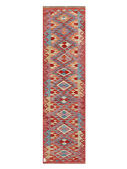 Maimana Afghanistan Kilim Runner Rug - 304 x 82 cm