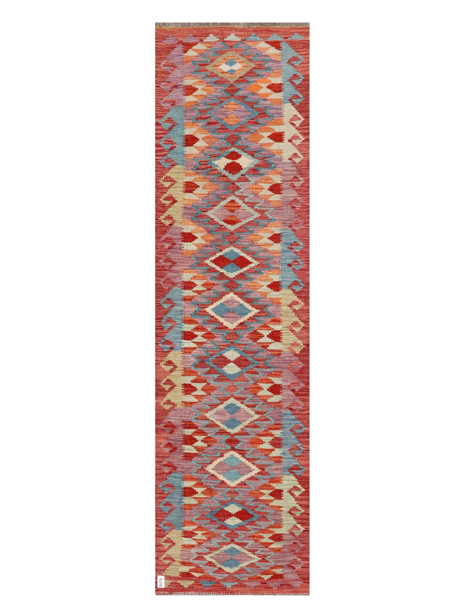 Maimana Afghanistan Kilim Runner Rug - 304 x 82 cm