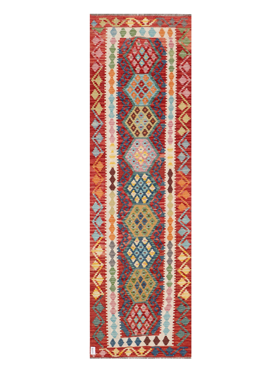 Maimana Afghanistan Kilim Runner Rug - 293 x 86 cm
