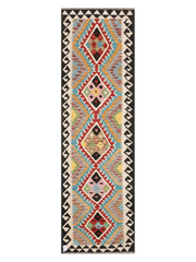 Maimana Afghanistan Kilim Runner Rug - 288 x 86 cm