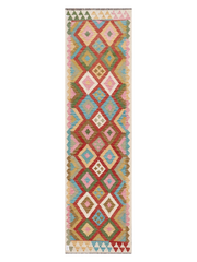 Maimana Afghanistan Kilim Runner Rug - 298 x 81 cm