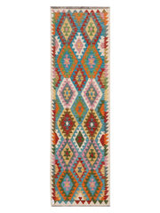 Maimana Afghanistan Kilim Runner Rug - 302 x 90 cm