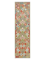 Maimana Afghanistan Kilim Runner Rug - 302 x 82 cm