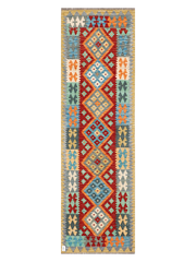 Maimana Afghanistan Kilim Runner Rug - 286 x 86 cm