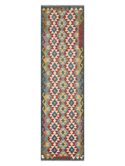 Maimana Afghanistan Kilim Runner Rug - 297 x 82 cm