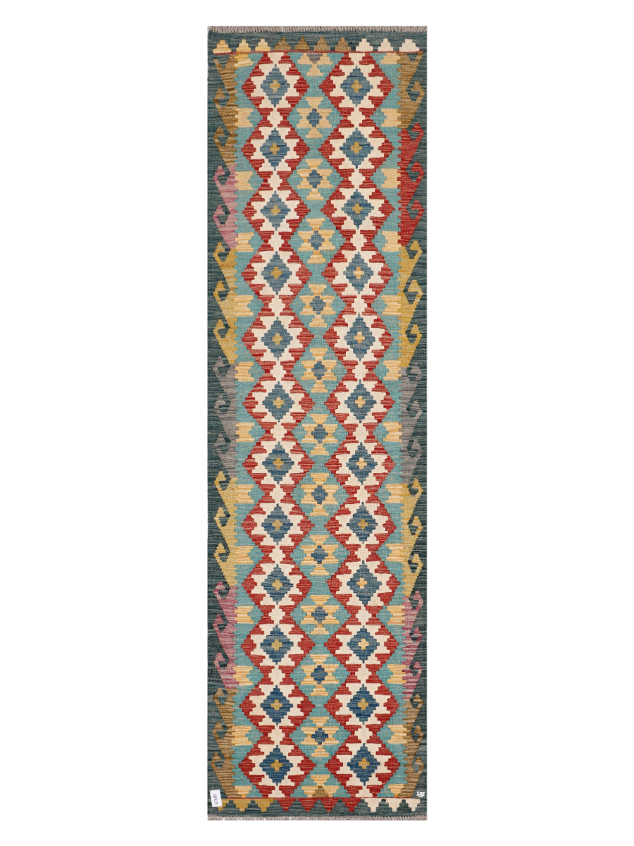 Maimana Afghanistan Kilim Runner Rug - 297 x 82 cm