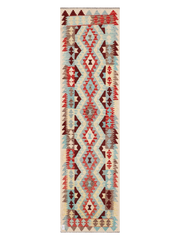 Maimana Afghanistan Kilim Runner Rug - 307 x 81 cm